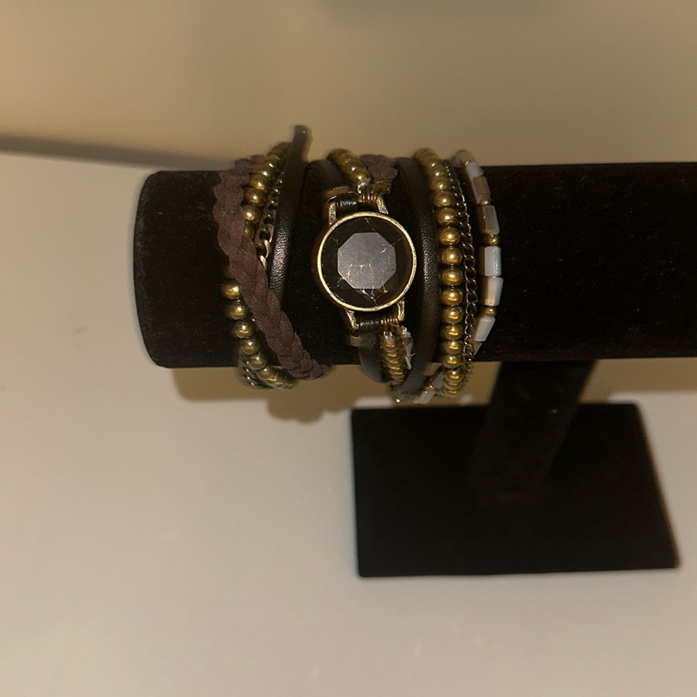 Mixed media Wrap bracelet